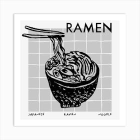 Black & White Ramen 1 Art Print