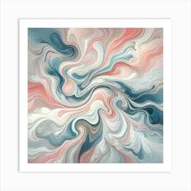 Abstract Painting With Fluid Art, Wallart Art Print