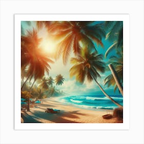 Tropical Beach 2 Art Print