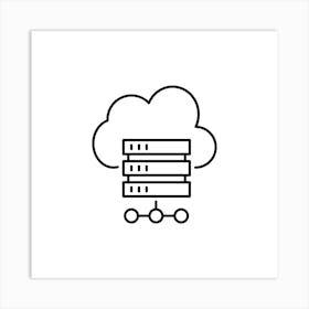 Cloud Computing Icon Vector Illustration Art Print