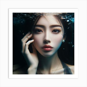 Asian Beauty Underwater Art Print