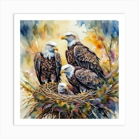 Bald Eagles Art Print