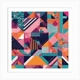 Abstract Geometric Pattern 1 Art Print