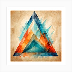 Triangle Abstract Painting Art Print