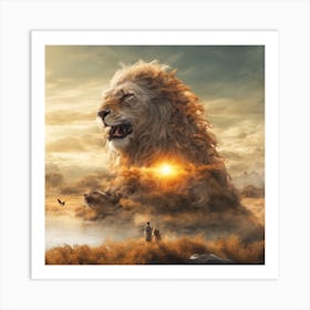 Lion And The Lamb Art Print