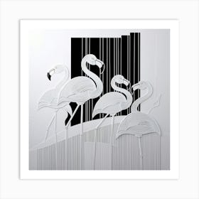 Flamingos 2 Art Print