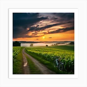 Sunset In The Countryside 21 Art Print