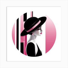 Woman In A Hat 16 Art Print