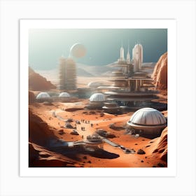 Colony On Mars Art Print