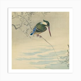 Japanese Ukiyo-E Kingfisher Art Print