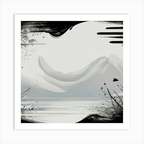 Black And White Painting Art Print