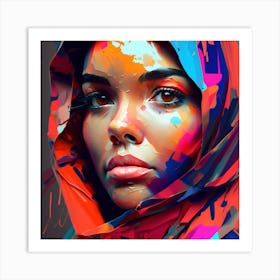 Hijab Beauty Fine Art Abstract Portrait Art Print