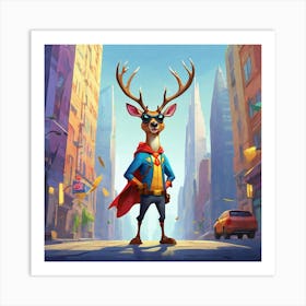 Super Deer 2 Art Print