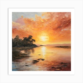 Sunset On The Loch Art Print