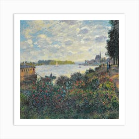 La Seine À Argenteuil (1877) Art Print