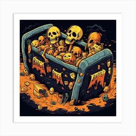 Halloween Skulls Art Print