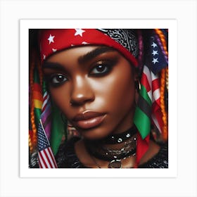 Black Girl With Dreadlocks Art Print