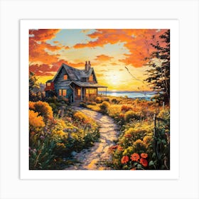 Bloom Cottage Art Print