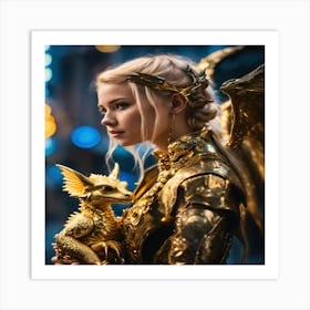 Golden Dragon 1 Art Print