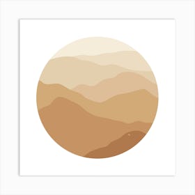 Beige Hills Art Print