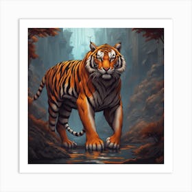 Tiger In The City Art Print