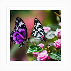 Butterflies In The Garden Art Print