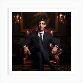 Portrait Of A Man In A Suit 2 Art Print