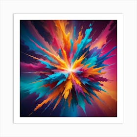 Colorful Explosion Art Print