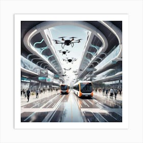 Futuristic City 14 Art Print