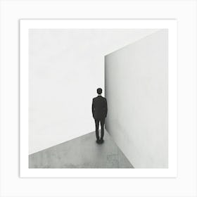 Businessman Standing In The Doorway Art Print