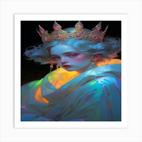 Girl With A Crown Art Print