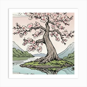 Cherry Blossom Tree Art Print