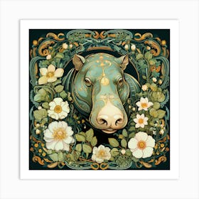 Hippo Art Print