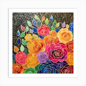 Colorful Roses 5 Art Print