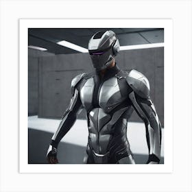 Futuristic Man In Futuristic Suit 5 Art Print