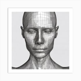 3d Model Of A Woman Art Print