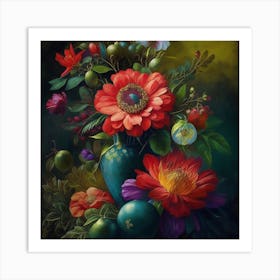 Flowers In A Vase 11 Art Print