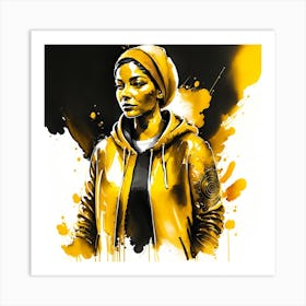 Woman In Yellow Art Print