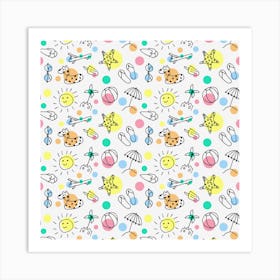 Summer Pattern Design Colorful 1 Art Print