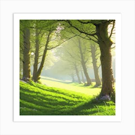 Sunny Day In The Woods Art Print