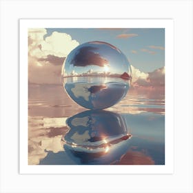 Sphere In Water 1 Art Print