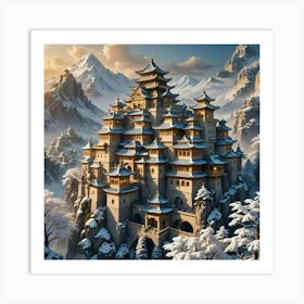 Chinese Spectacular Castle Art Print