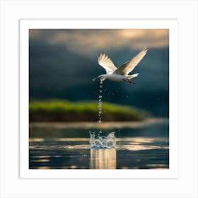 Gull In Flight Art Print