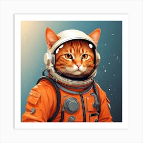 Astronaut Cat 5 Art Print