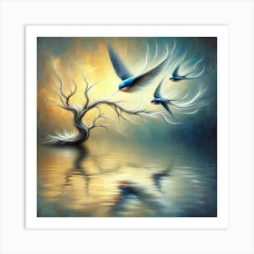 Birds In Flight 1 Art Print