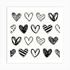 Heart Doodles Art Print