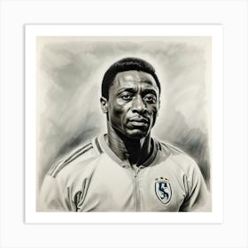 Chalk Painting Of Pele Art Print