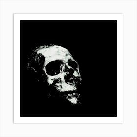 Skull On A Black Background Art Print