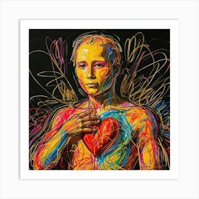 Heart Of Gold 1 Art Print