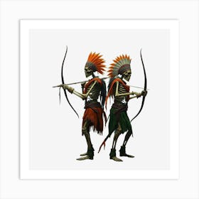 Indian Skeletons Art Print